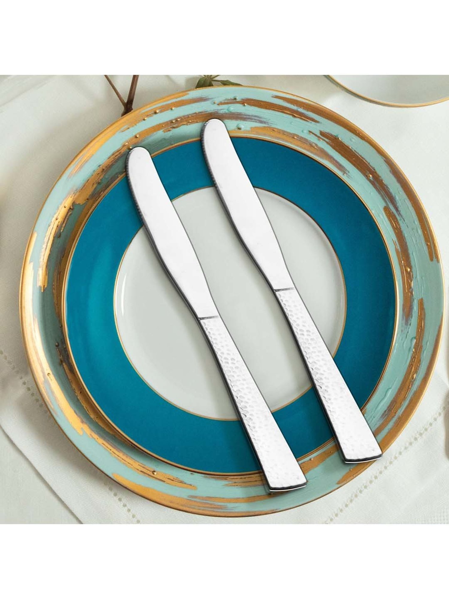 @home Vintage Silver Stainless Steel Knife - Set of 2