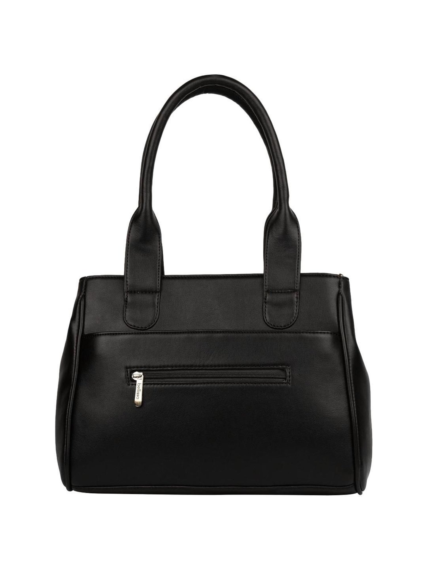 Bellissa Black Solid Medium Shoulder Handbag