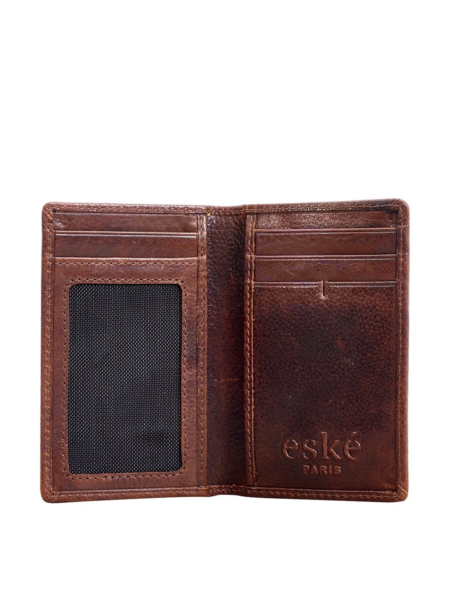 Eske Brown Formal Leather Coin & Card Case for Men