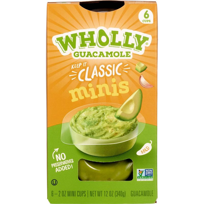 Wholly Guacamole Classic Mini Bowls - 2oz/6ct