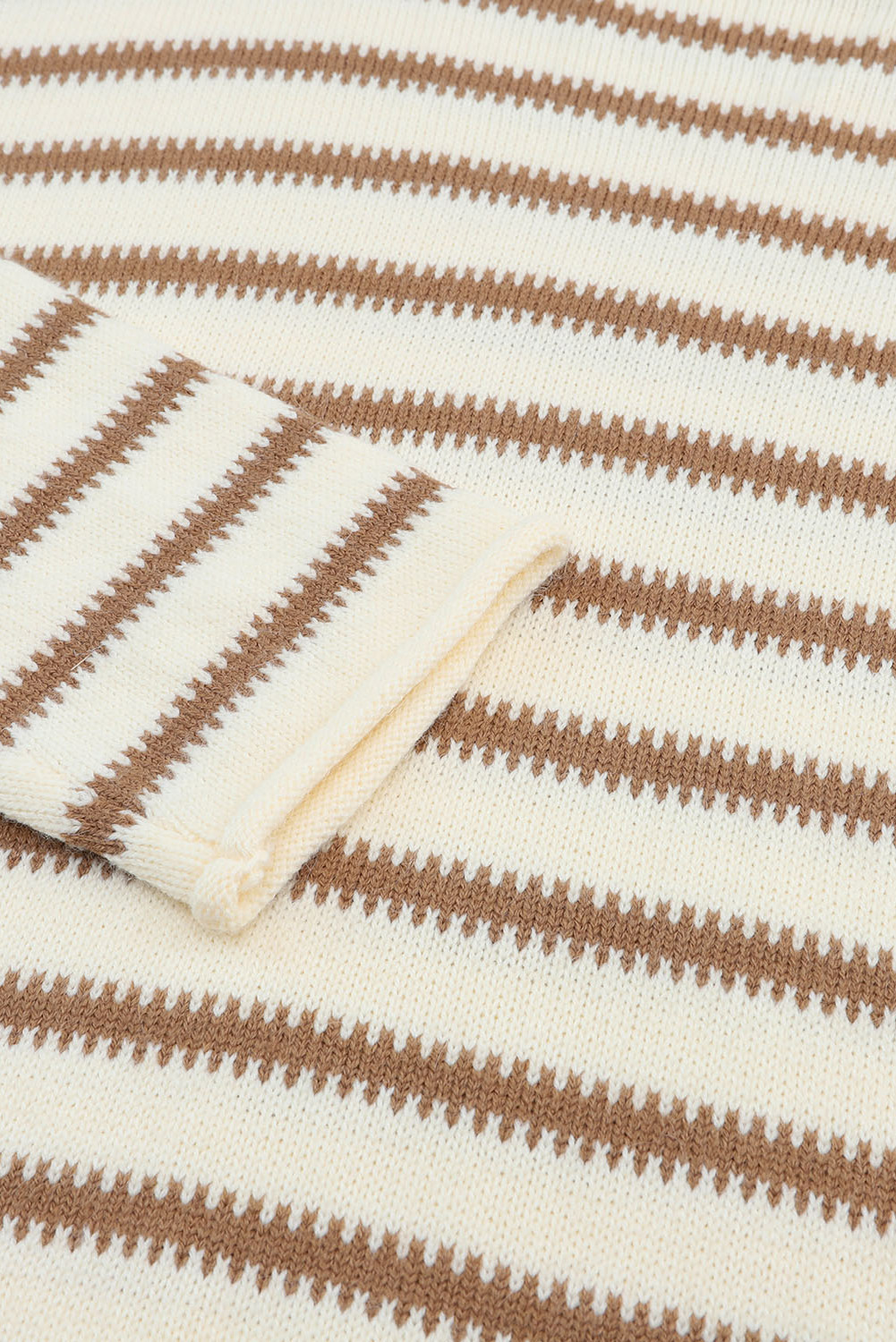 Yellow Striped Drop Sleeve Oversized Sweater