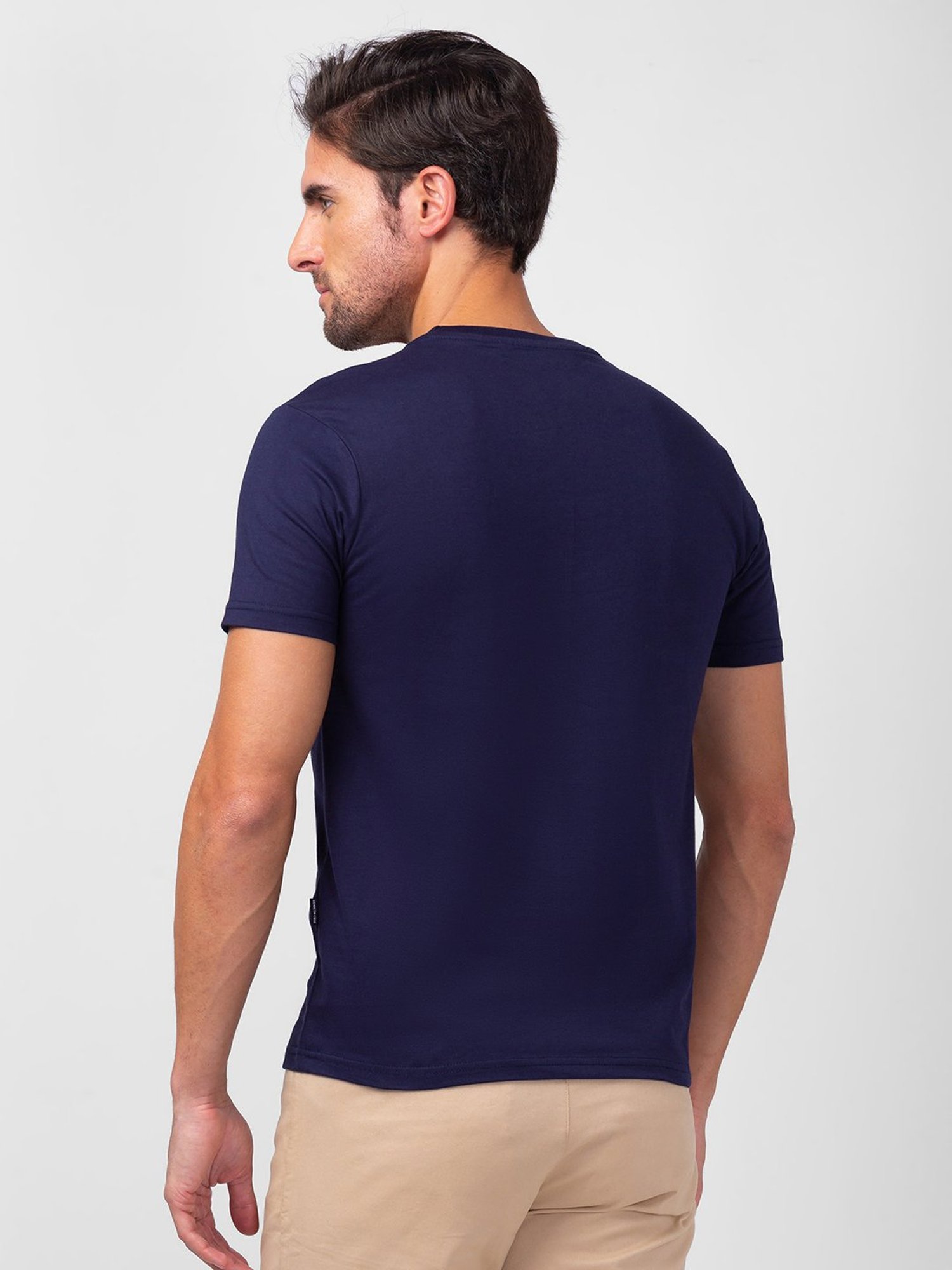 Kenneth Cole Navy Slim Fit Crew T-Shirt