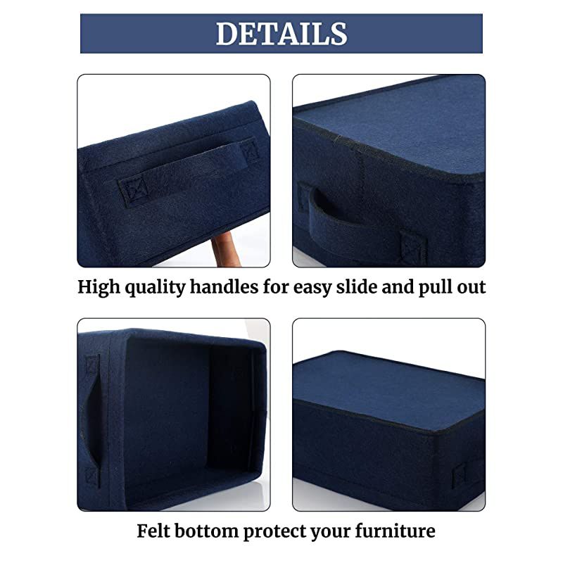 Storage Baskets Shelf Storage Baskets Navy Blue Fabric Storage Basket Bin Narrow Storage Basket for Towels Dog Cat Toys Clothes Hats Belts Dippers Baby Toys Storage Basket Little