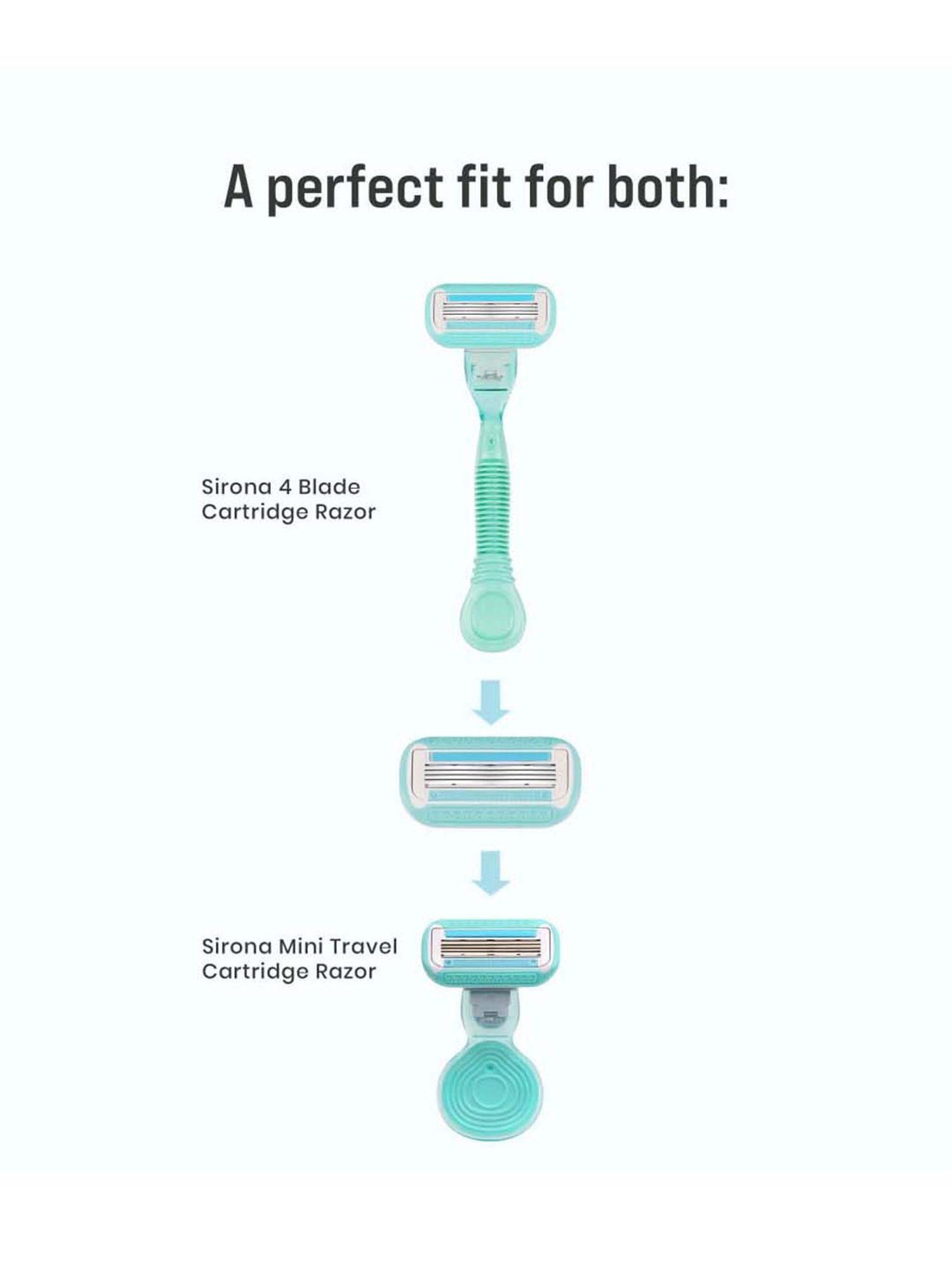 Sirona 5 Blades & 4 Blades Razor Cartridge - 2 Pcs