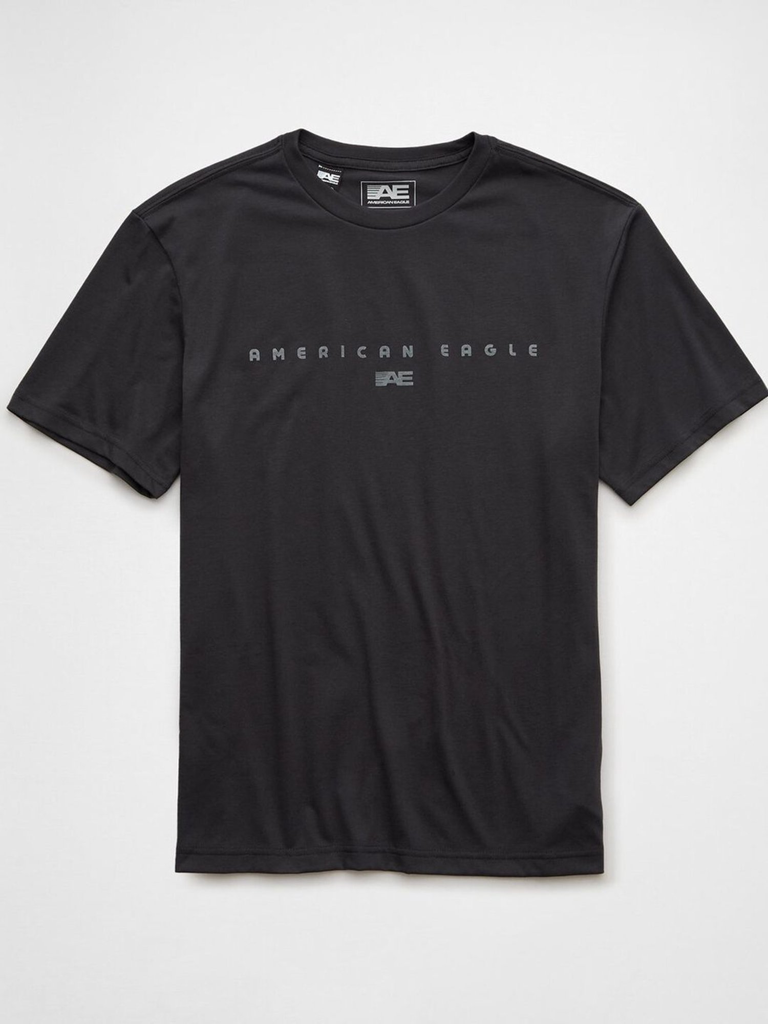American Eagle Grey Regular Fit Printed T-Shirt
