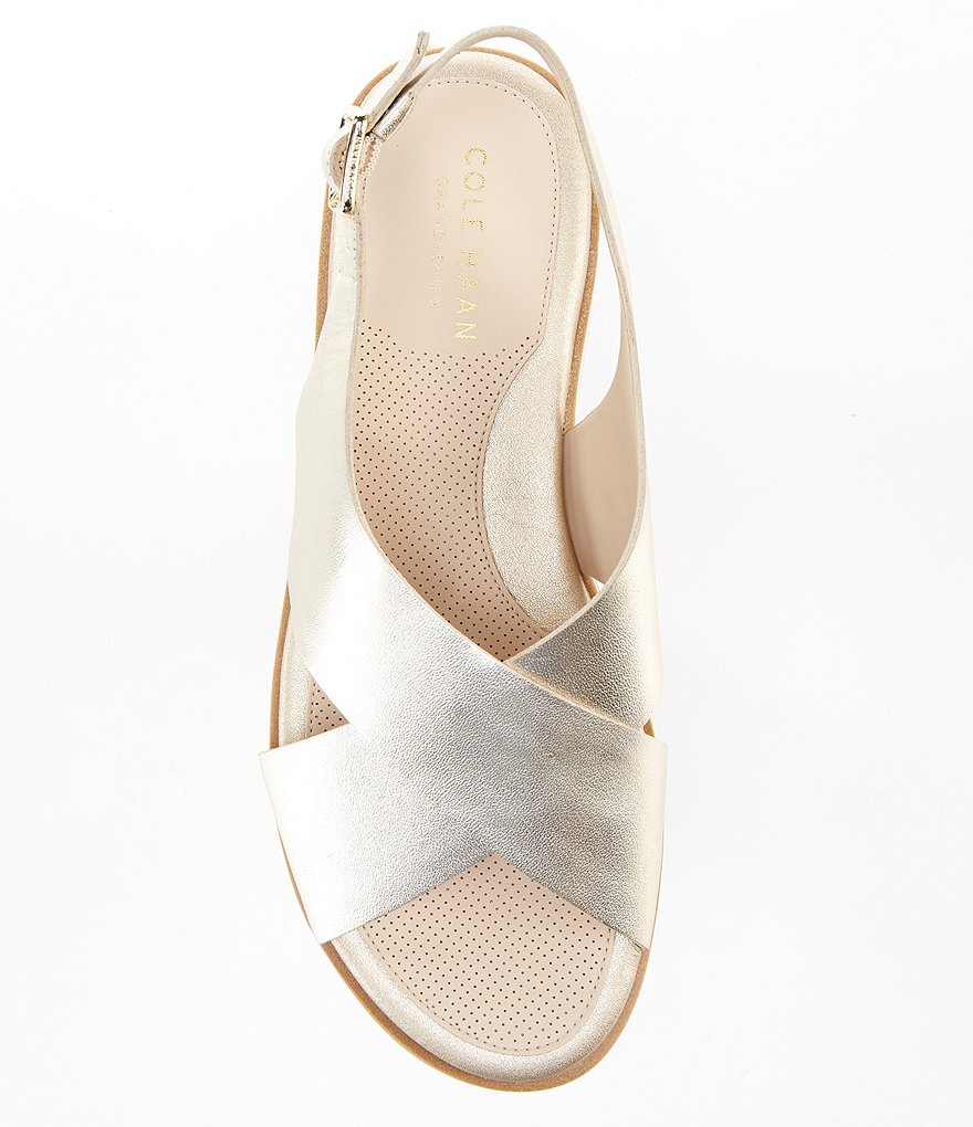 Cole Haan Mira Leather Cross-Band Sandals