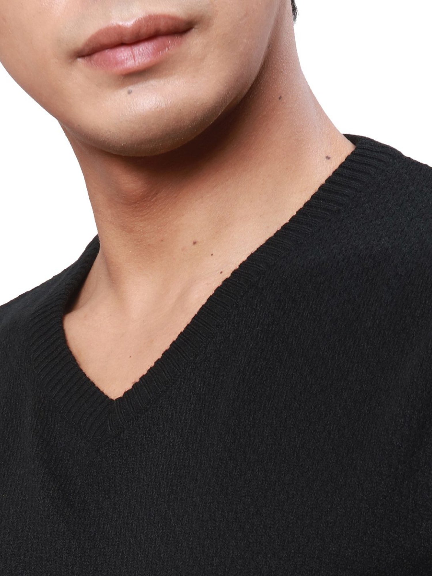 Park Avenue Black Regular Fit Sweater