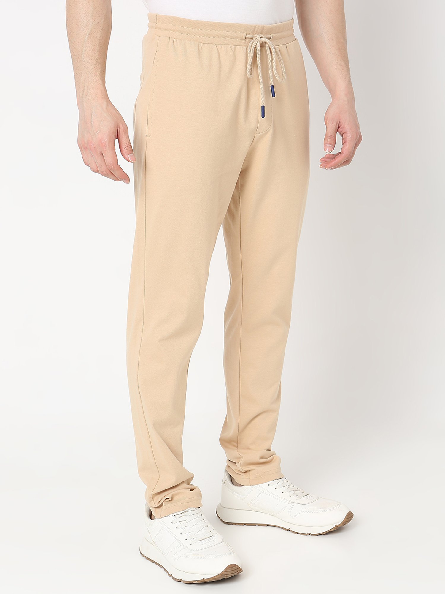 UnderJeans by Spykar Beige Regular Fit Cotton Lounge Pants