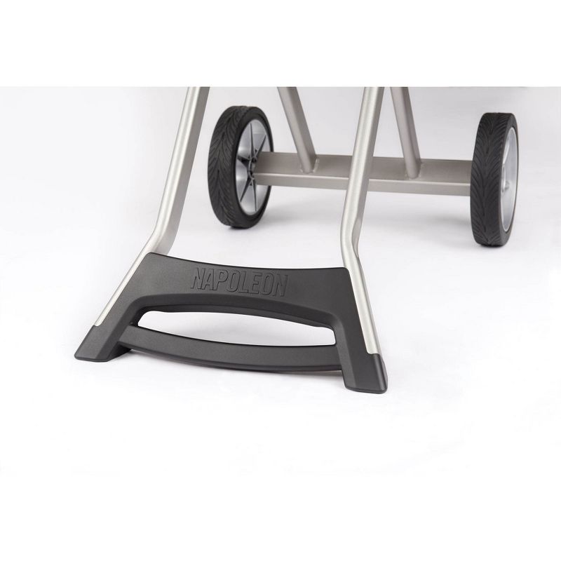 Napoleon TravelQ 285 Portable Compact Propane Gas Grill with Scissor Cart, Blue