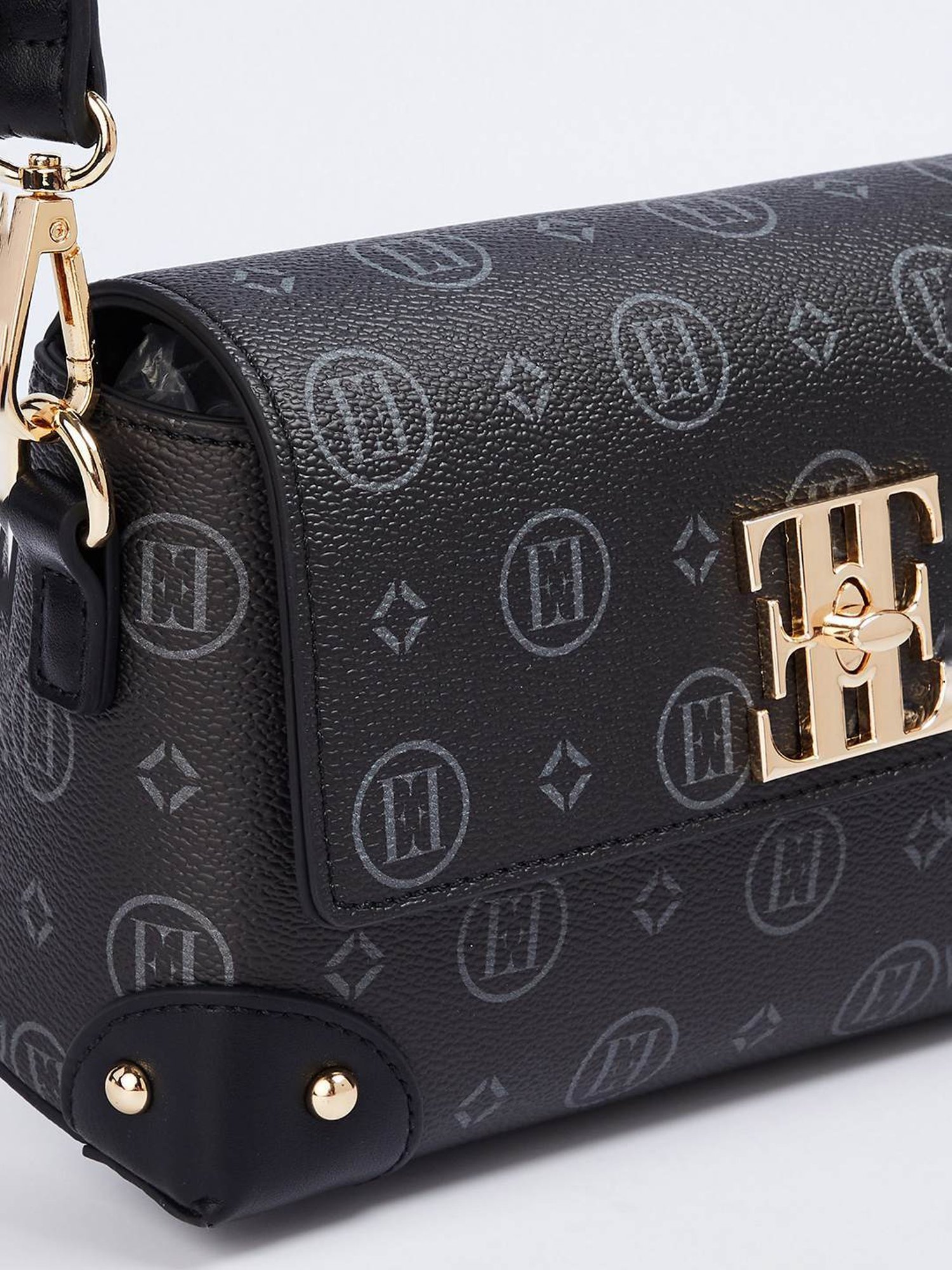 Elle Black Printed Sling Handbag