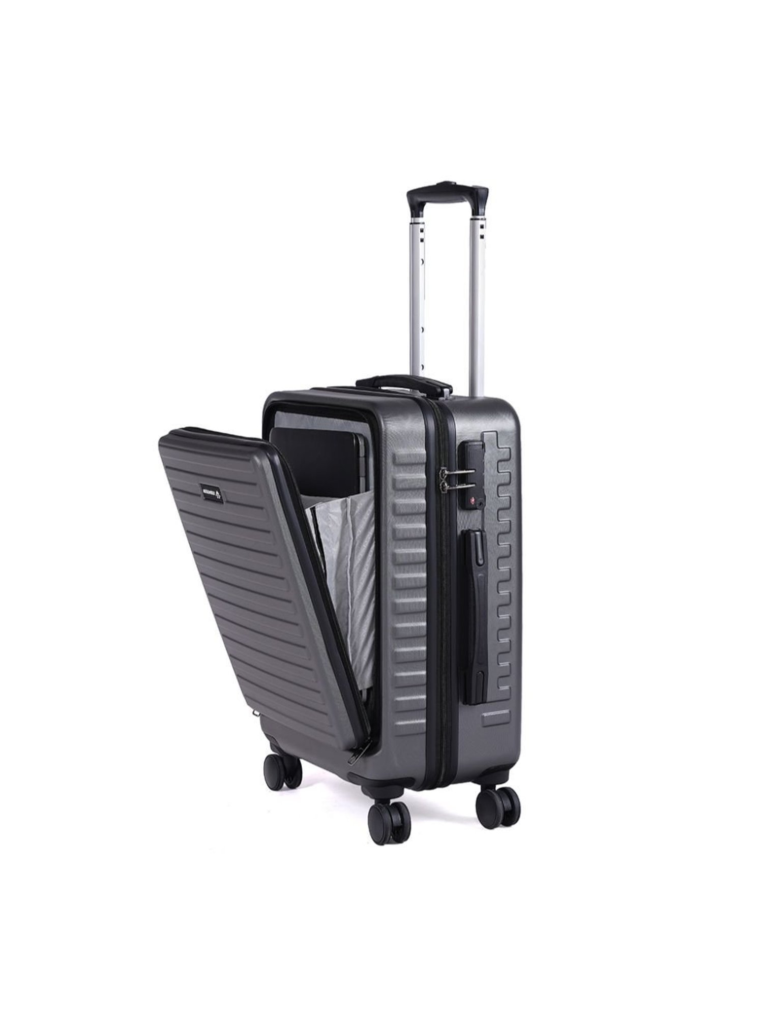 Assembly Grey Textured Small Cabin Trolley - 20 inch