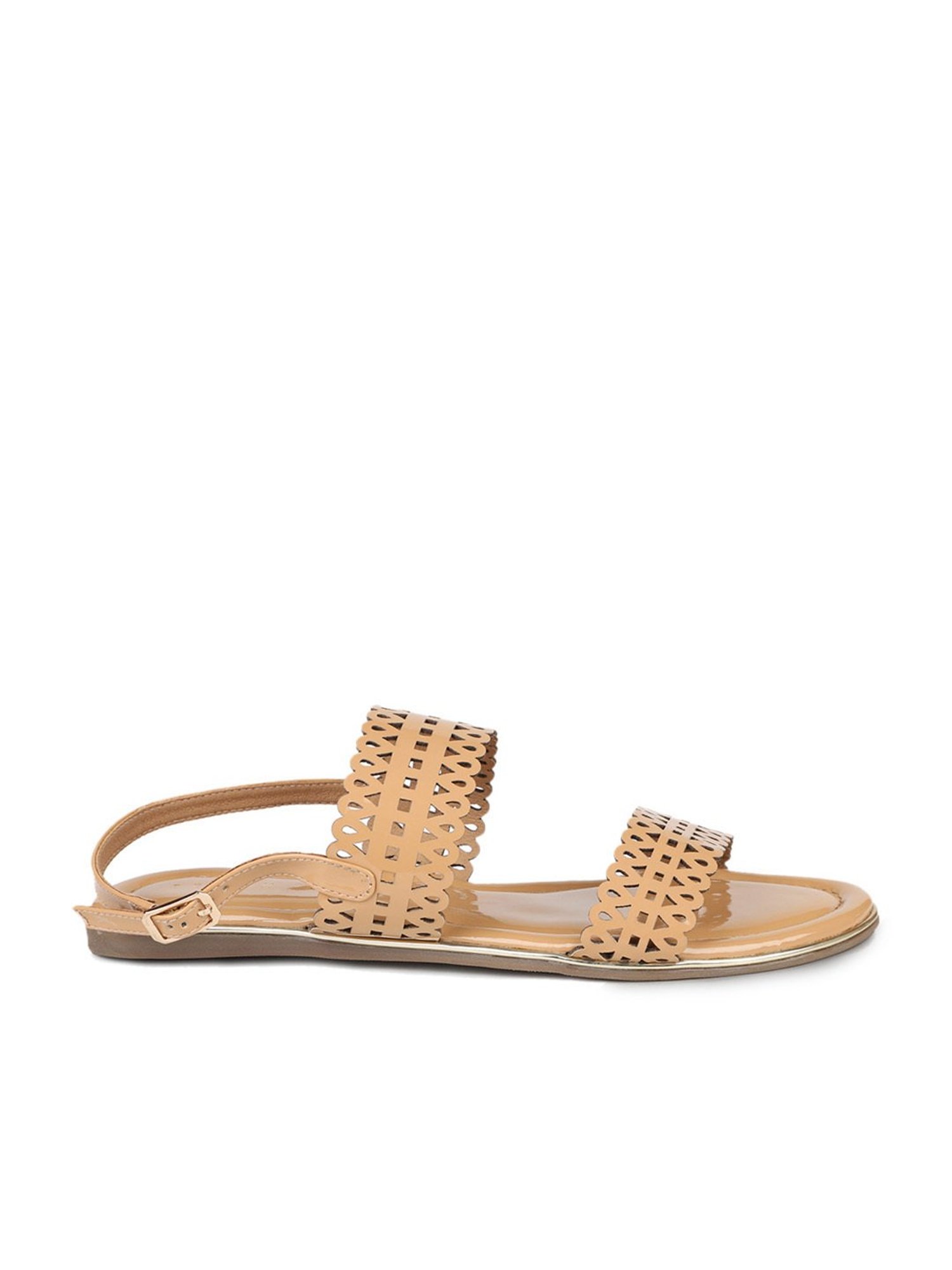 Design Crew Women's Beige Back Strap Sandals