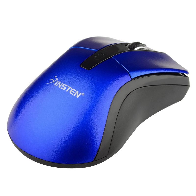 Insten Blue 2.4G Cordless 4 Keys Wireless Optical Mouse with 800 1200 1600 DPI For Computer Laptop Desktop PC