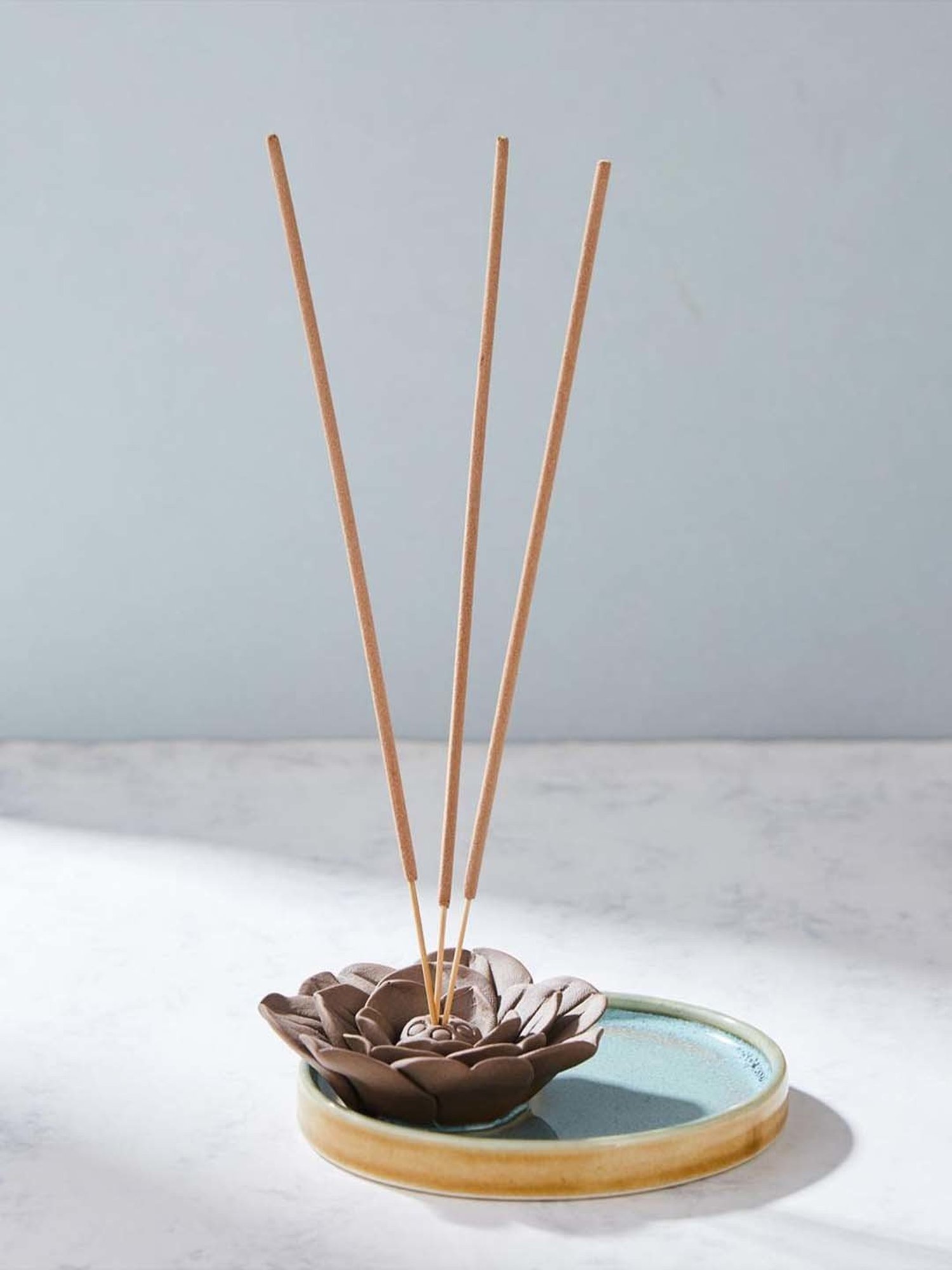 Fabindia Home Yavana Brown Ceramic Incense Holder