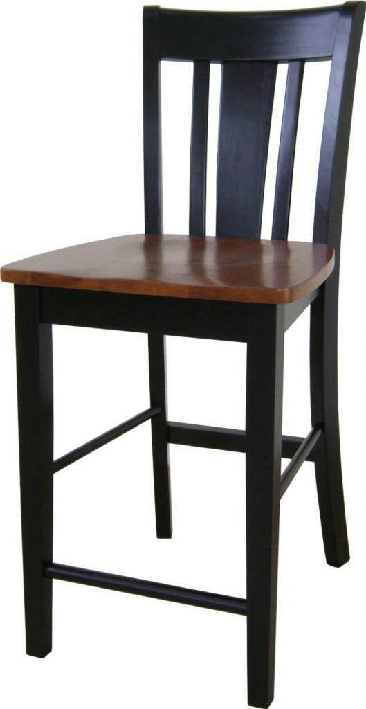 International Concepts S57-103 San Remo Barheight Stool - 30'' SH Black / Cherry