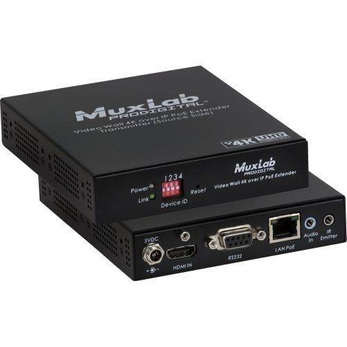 MuxLab - 500759-TX - MuxLab Video Wall 4K over IP PoE Extender TX - 1 Input Device - 328.08 ft Range - 1 x Network