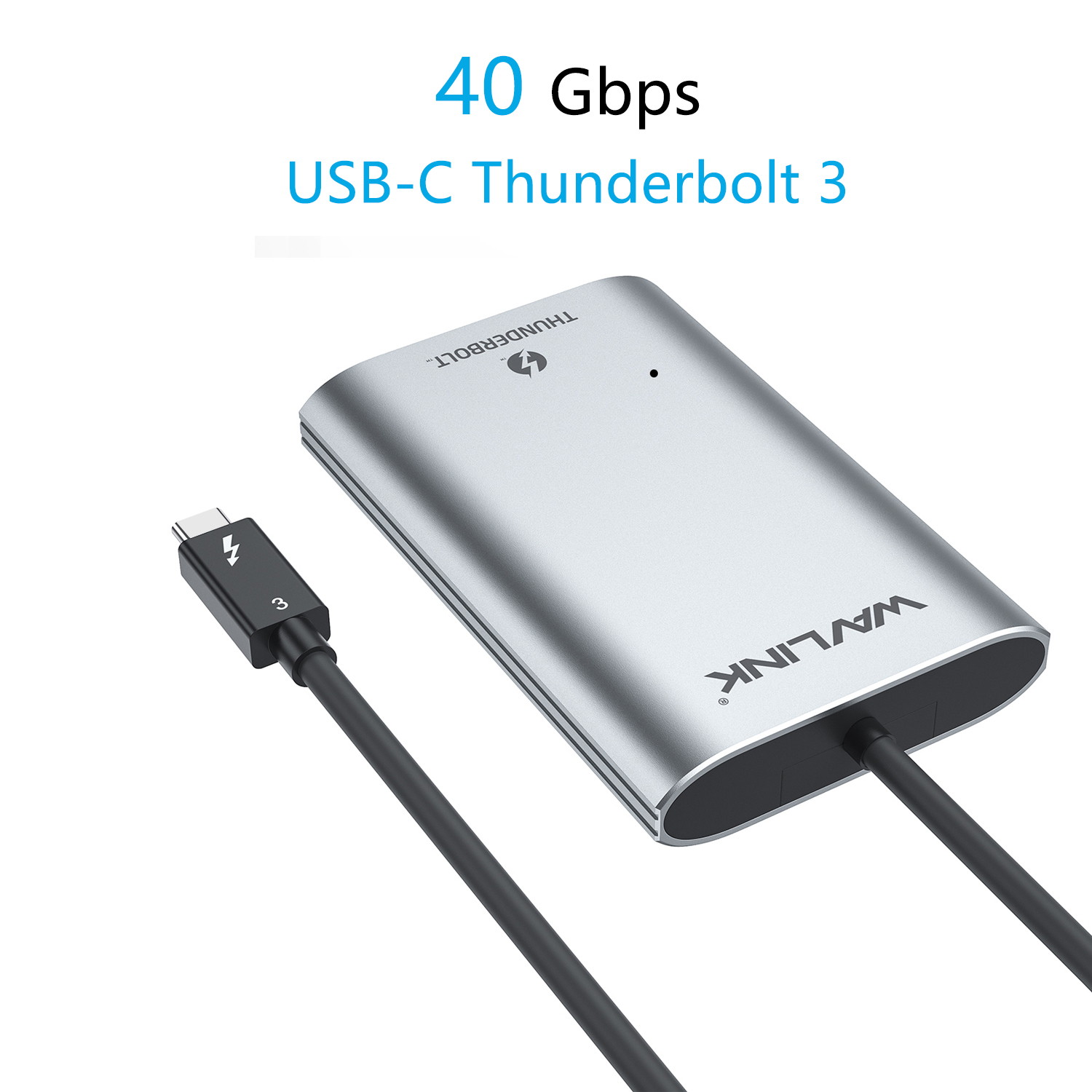 Wavlink Type-C Thunderbolt 3 to Dual HDMI Display Adapter,  Aluminum Adapter Supports Dual HDMI(2.0) displays Up to 4K@60Hz Thunderbolt&trade; 3 systems from Apple, Dell, HP, Lenovo meet this requirement