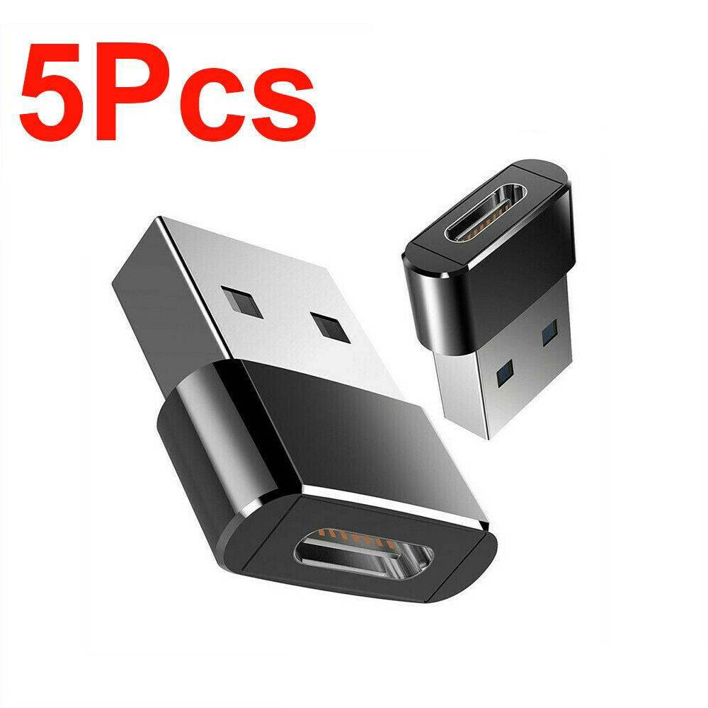 5Pcs USB 3.0 Type-A Male to USB3.1 Type-C Female Converter Adapter Connector