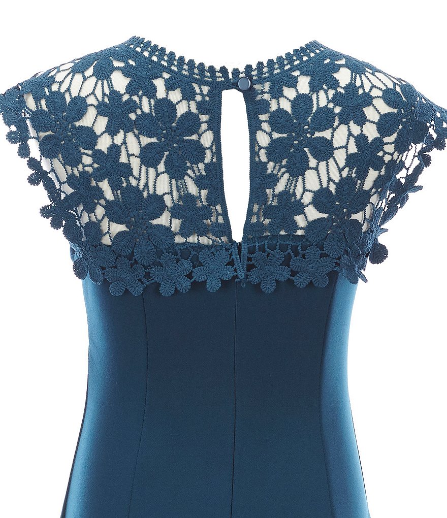 Zunie Big Girls 7-16 Crochet Lace Scallop-Hem A-Line Dress