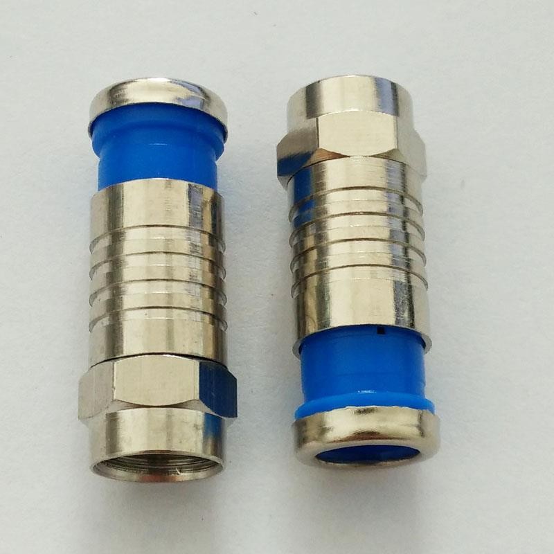 RG6 Coax compression cable f connector RG6 waterproof f-type plug RF coaxial connector RG59 RG6 RG11 f adapter Coax compression