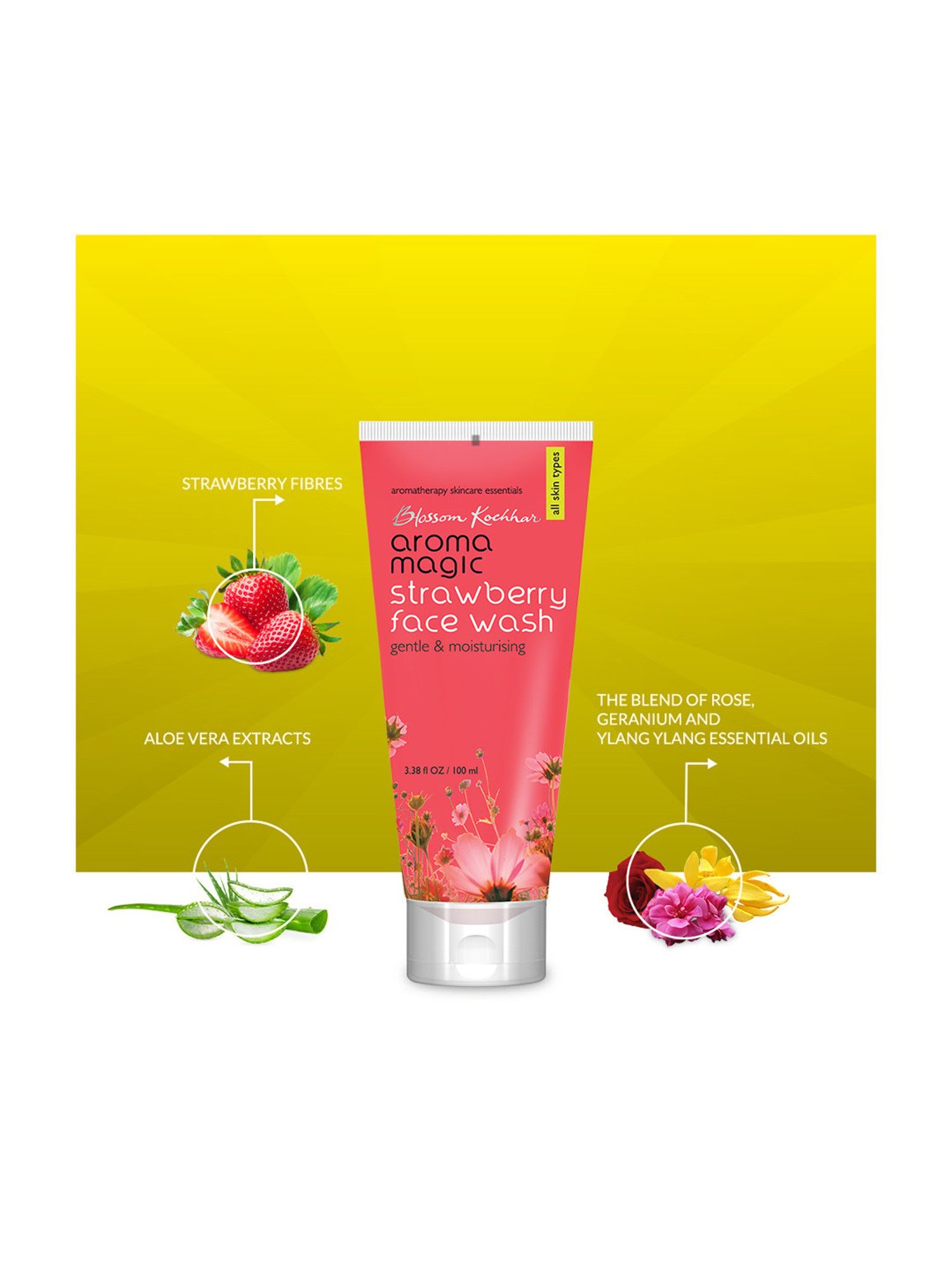 Aroma Magic Strawberry Face Wash - 100 ml