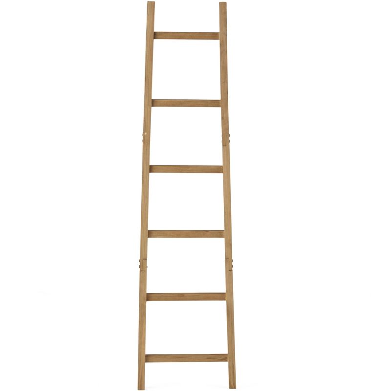 Lakeside Decorative Leaning Ladder Wall Decoration - Rustic Home D'ecor Accent