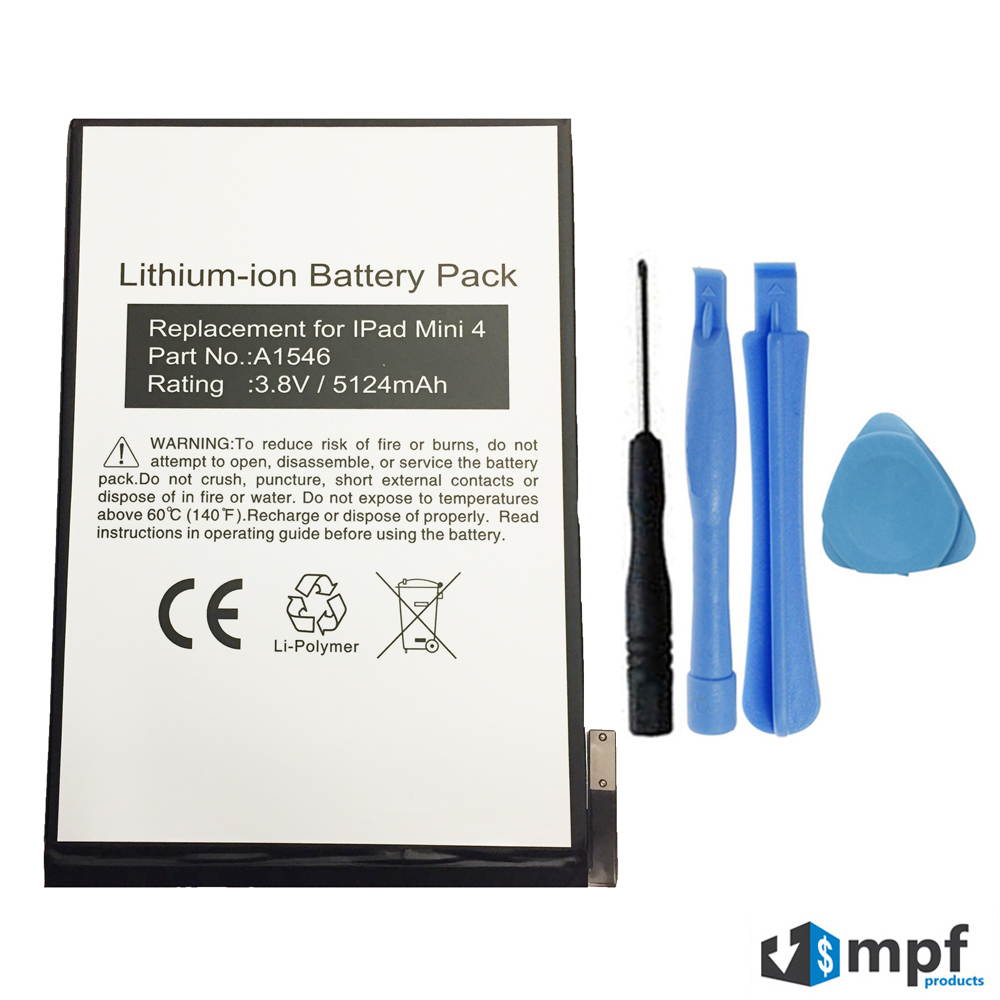 5124mAh A1546, 020-00297 Battery Replacement for Apple iPad Mini 4 A1538, A1550 with Installation Tools