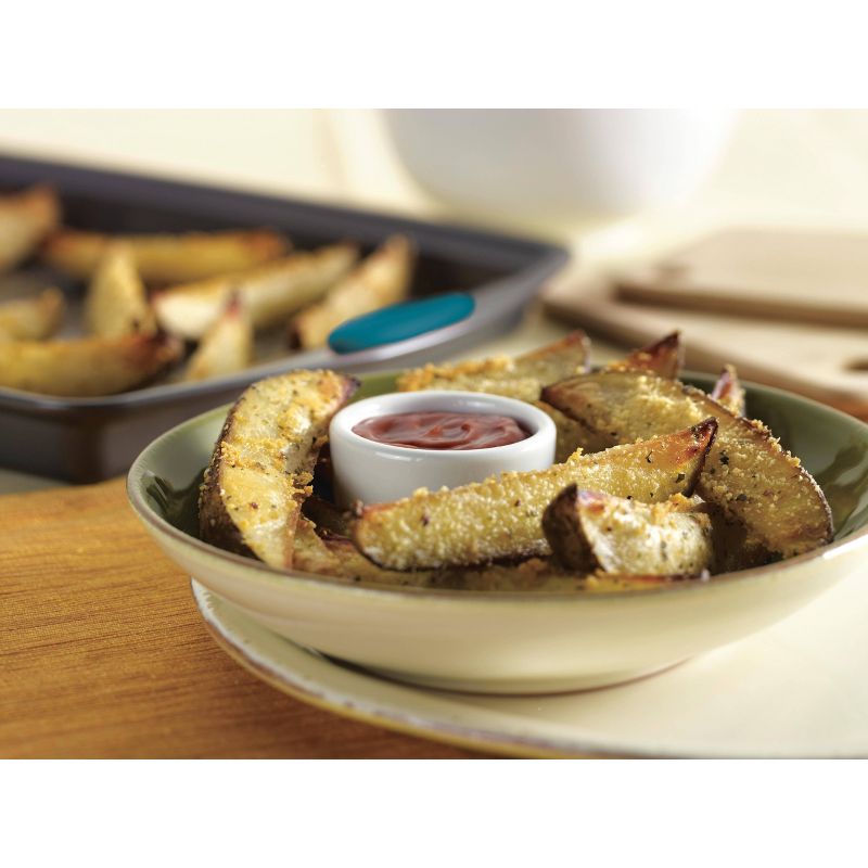 Rachael Ray 3pc Nonstick Cookie Sheet Set with Blue Grips