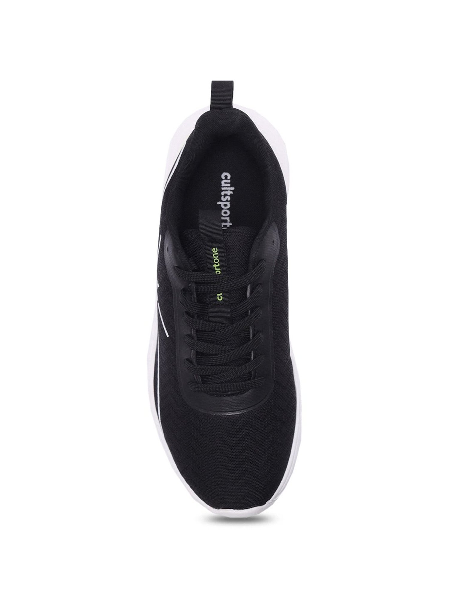 Cultsportone Men's Racer Black Running Shoes