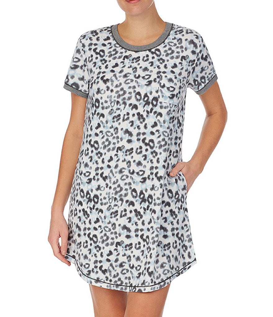 Sleep Sense Wallpaper Printed Short Sleeve Jersey Knit Sleepshirt