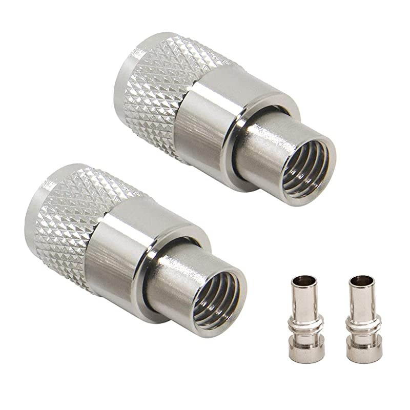 Silver UHFPL259 Male Solder Coax Connector for 50ohm Low Loss RG8x RG213 RG214 9913 RF Cable Pack of 5