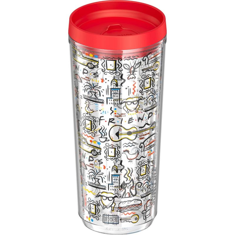 Thermos 24oz Double Wall Tumbler Friends - Red Lid