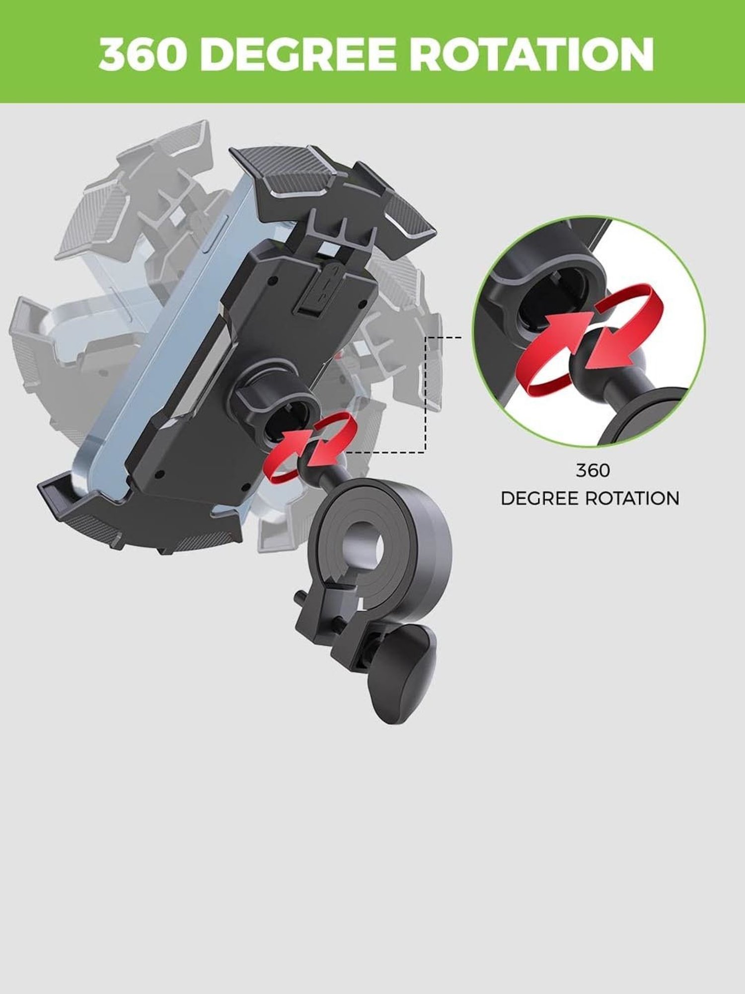 GRIPP Magic Stand Compatible for All Mobile Phones Devices (Black)