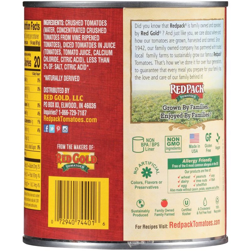 Red Pack Canned Crushed Tomatoes 28oz