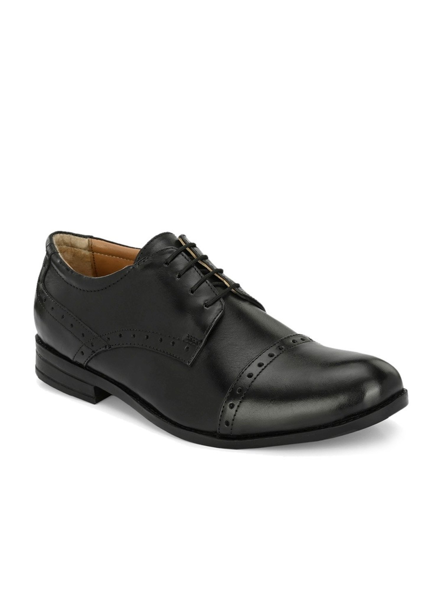 Clog London Men's Black Derby Shoes