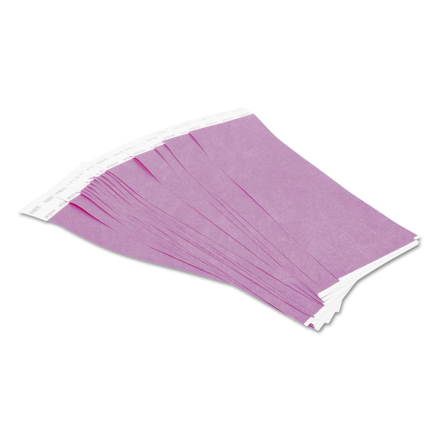 Baumgartens BAU85014 SICURIX Wristpass Security Wristbands, 3/4" x 10", Purple, 100/Pack, 1 Pack
