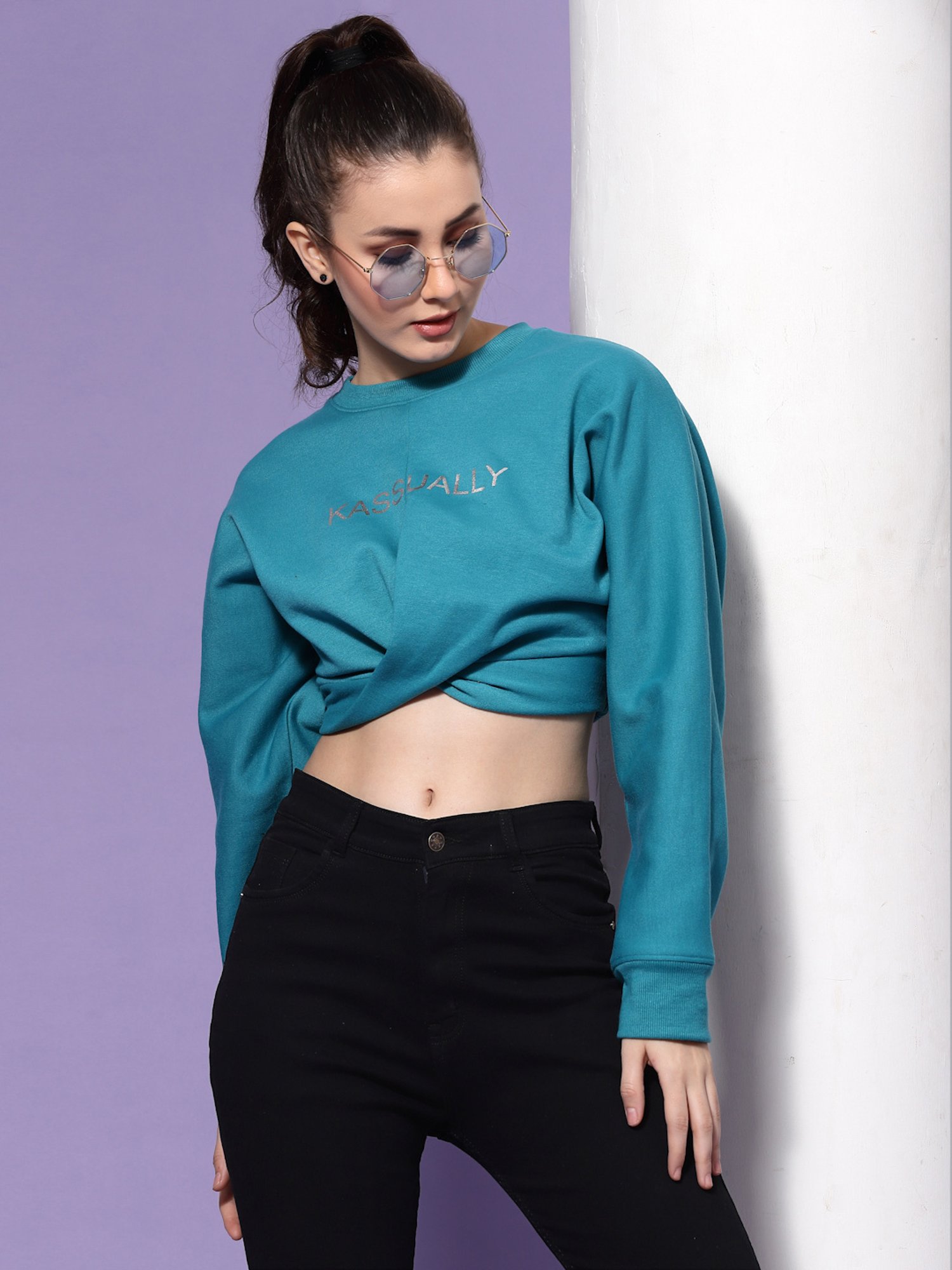 Belle Fille Yellow Patchwork Sweatshirt