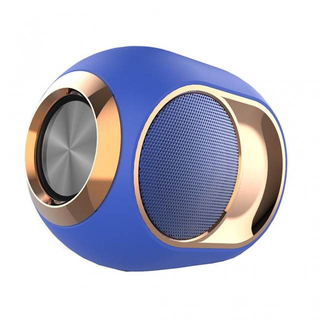 Wireless Bluetooth speaker, Bluetooth 5.0 portable speaker speaker with stereo surround subwoofer HIFI sound, Blue