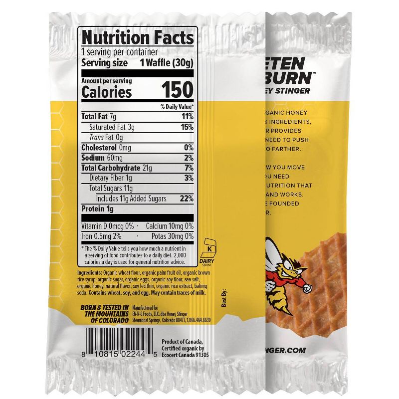 Honey Stinger Vanilla Waffle Nutrition Bars