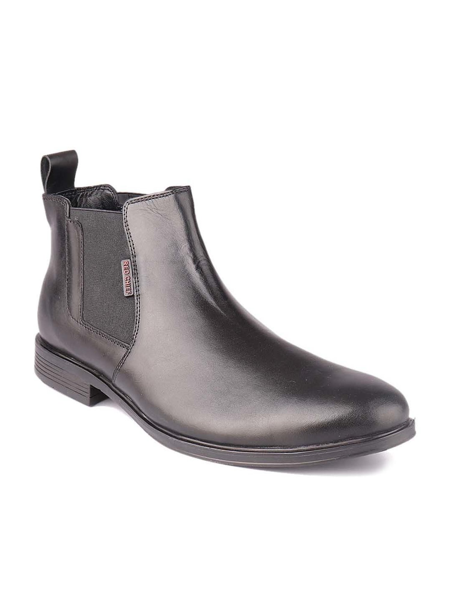 Red Chief Men's Black Chelsea Boots