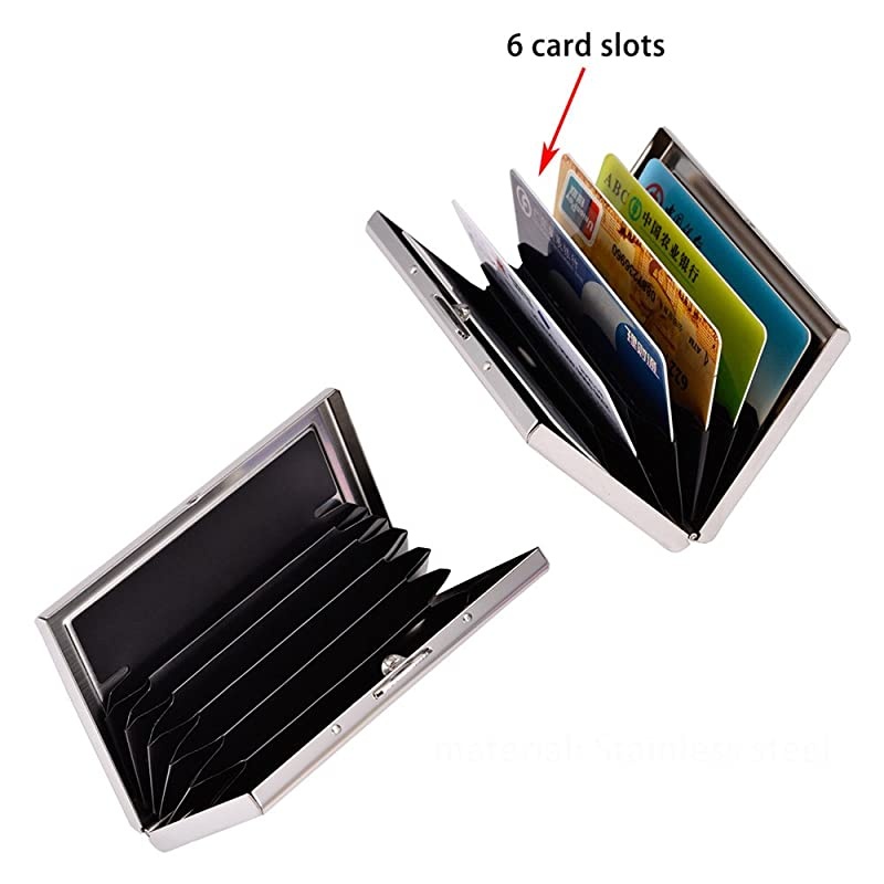 Credit Card Holder Metal Wallet Stainless Steel Credit Card Protector Case for Men or Women