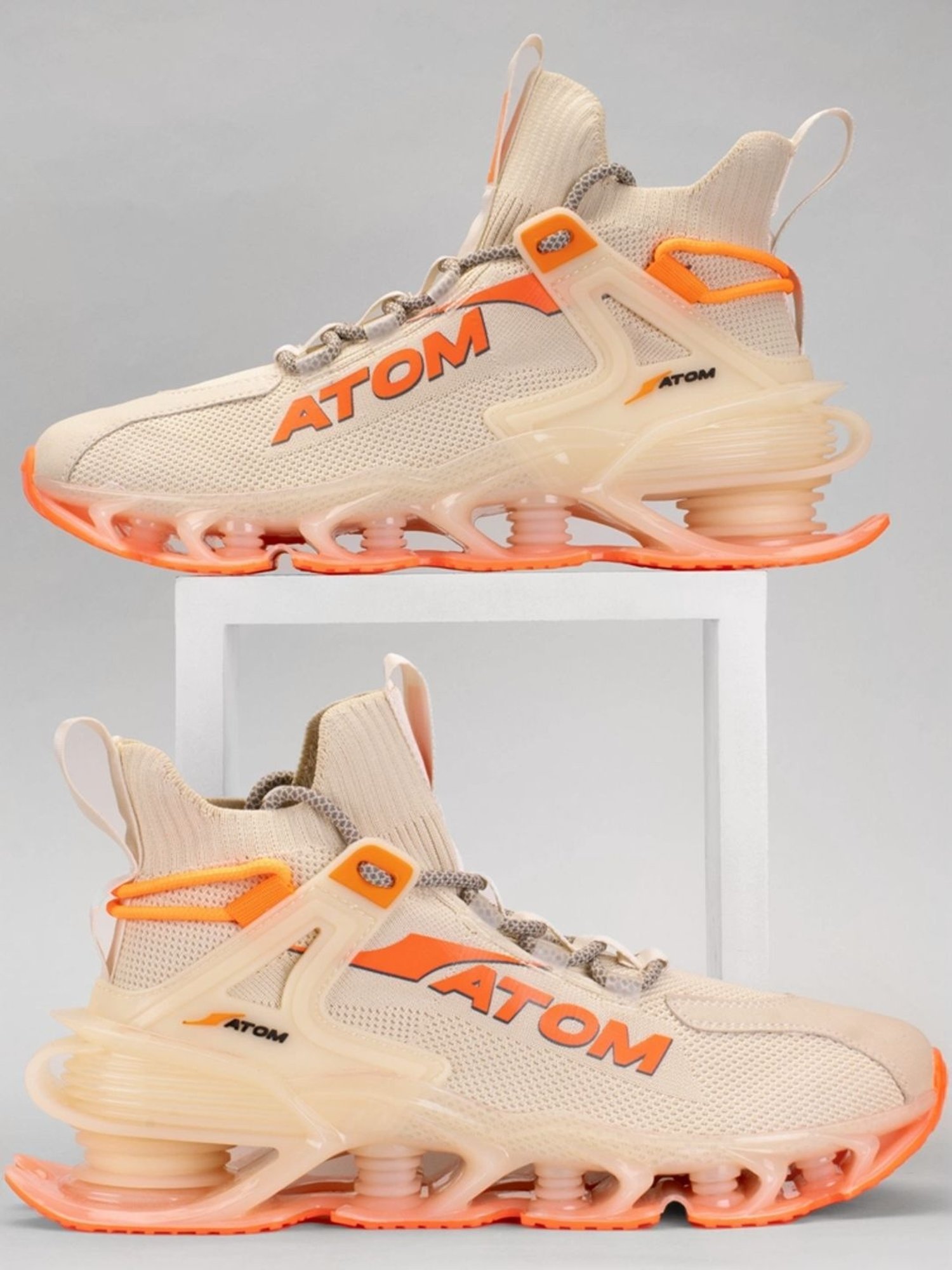 Atom Men's Spring Edge Alpha 1 Beige Running Shoes