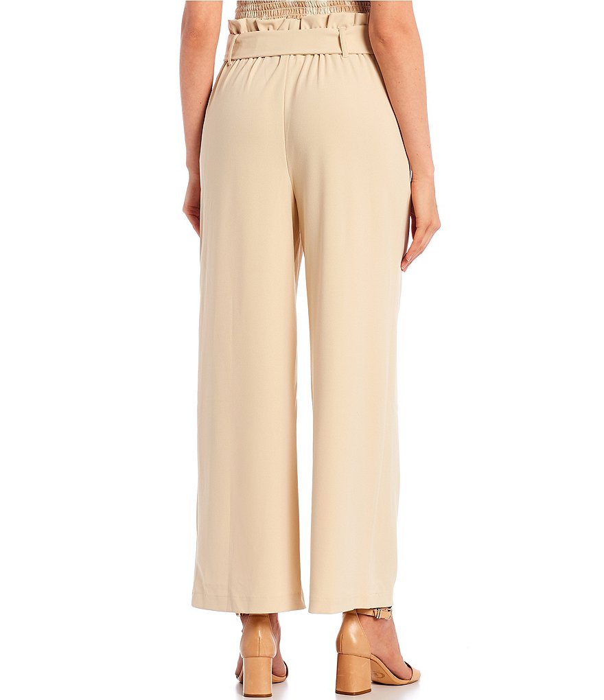 Love & Piece High-Rise Tie-Waist Side Pockets Wide Leg Pants