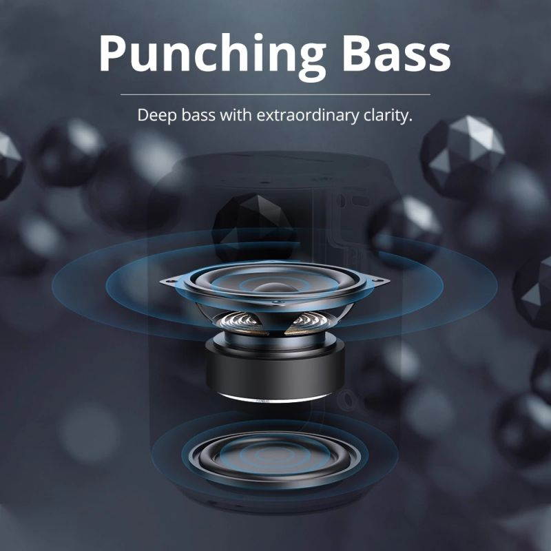 MOMOHO 7.6cm*6cm Bluetooth Speaker Portable Wireless Speaker Sound System 3D Stereo Music Player USB TF Card Radio Subwoofer