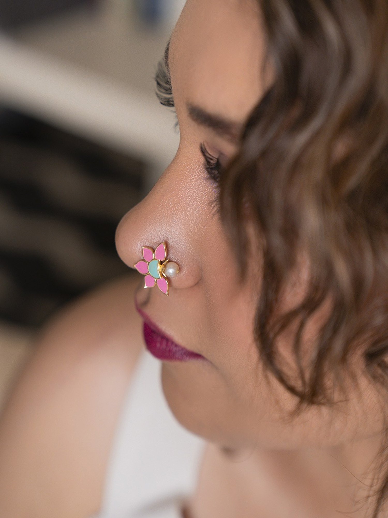 Zavya 92.5 Sterling Silver Floral Nosepin for Women