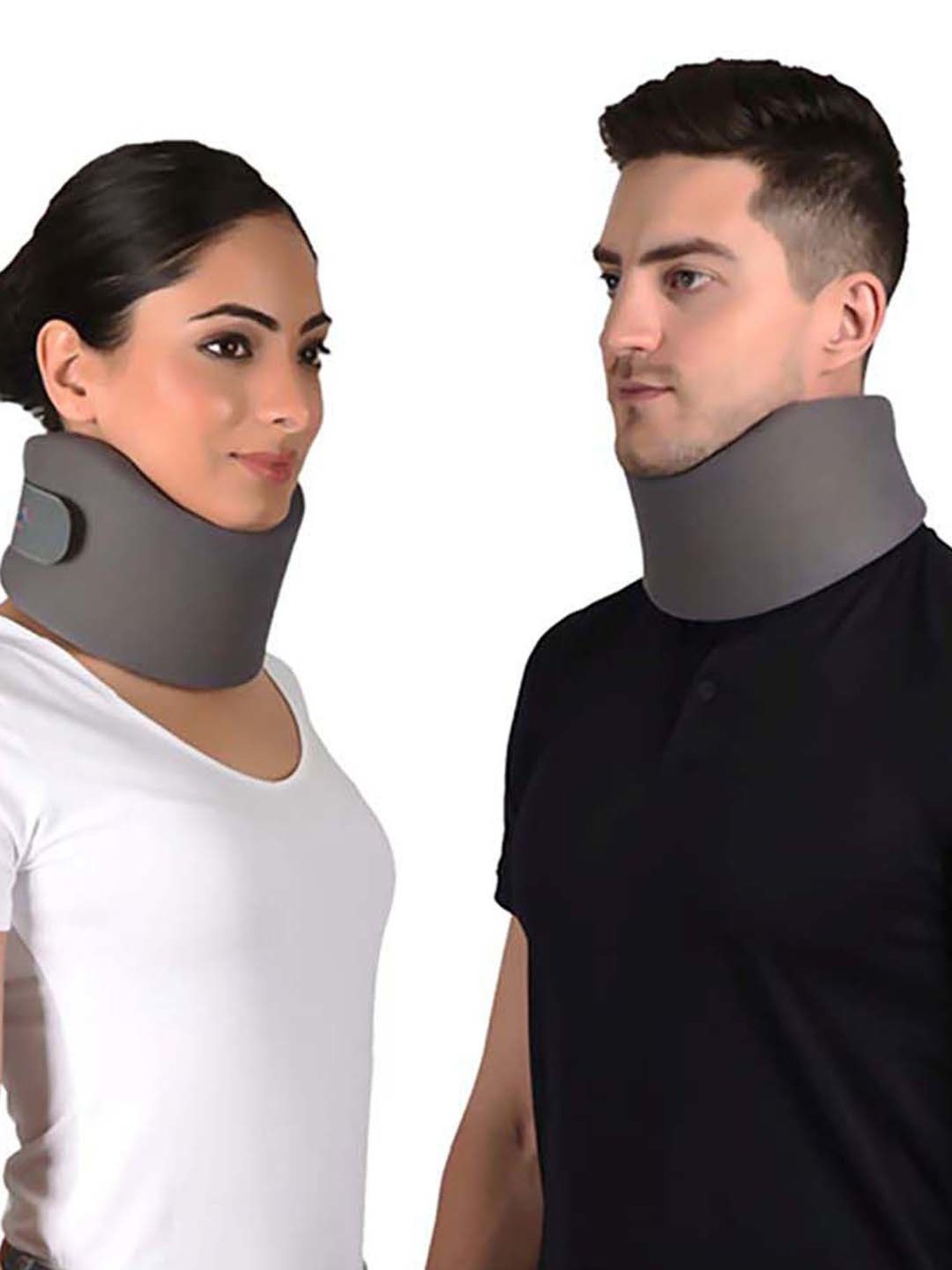 AccuSure Soft Cervical Collar Support Adjustable Neck Brace - XL (Grey)