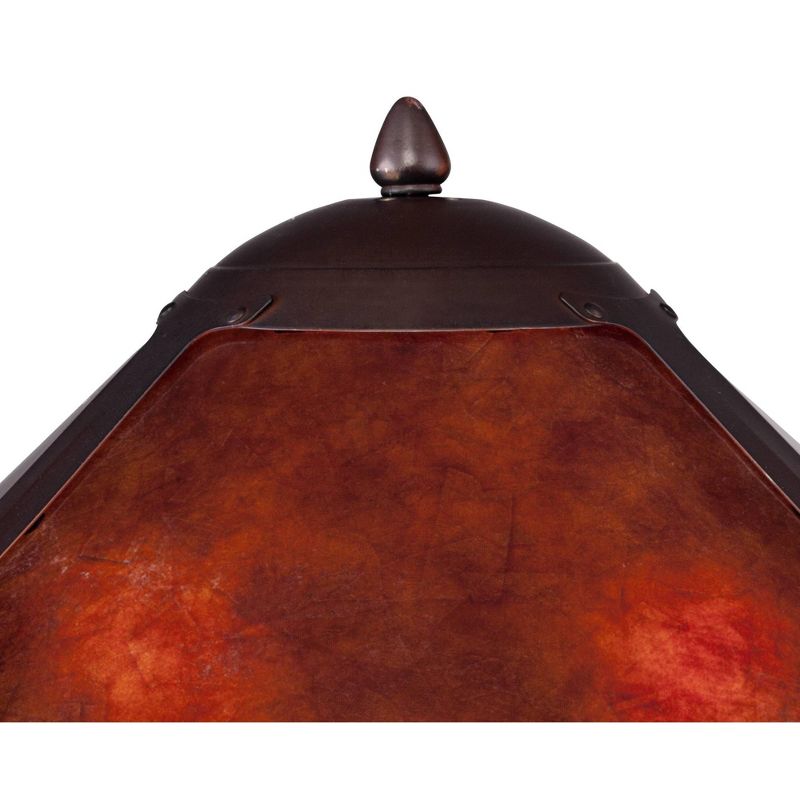 Regency Hill Mission Floor Lamp Rustic Bronze Natural Mica Shade for Living Room Reading Bedroom Office