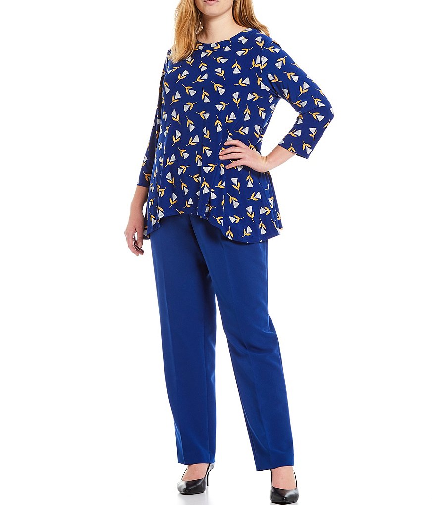 Anne Klein Plus Size Slim Leg Stretch Pant