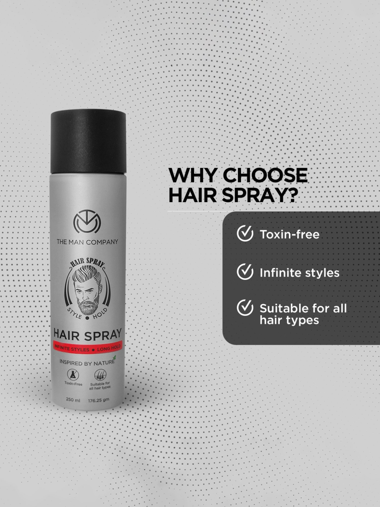 The Man Company Hair Spray - 250 ml