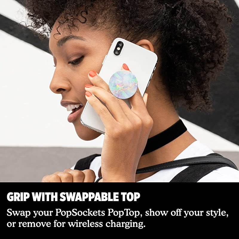 PopGrip with Swappable Top for Phones Tablets Opal